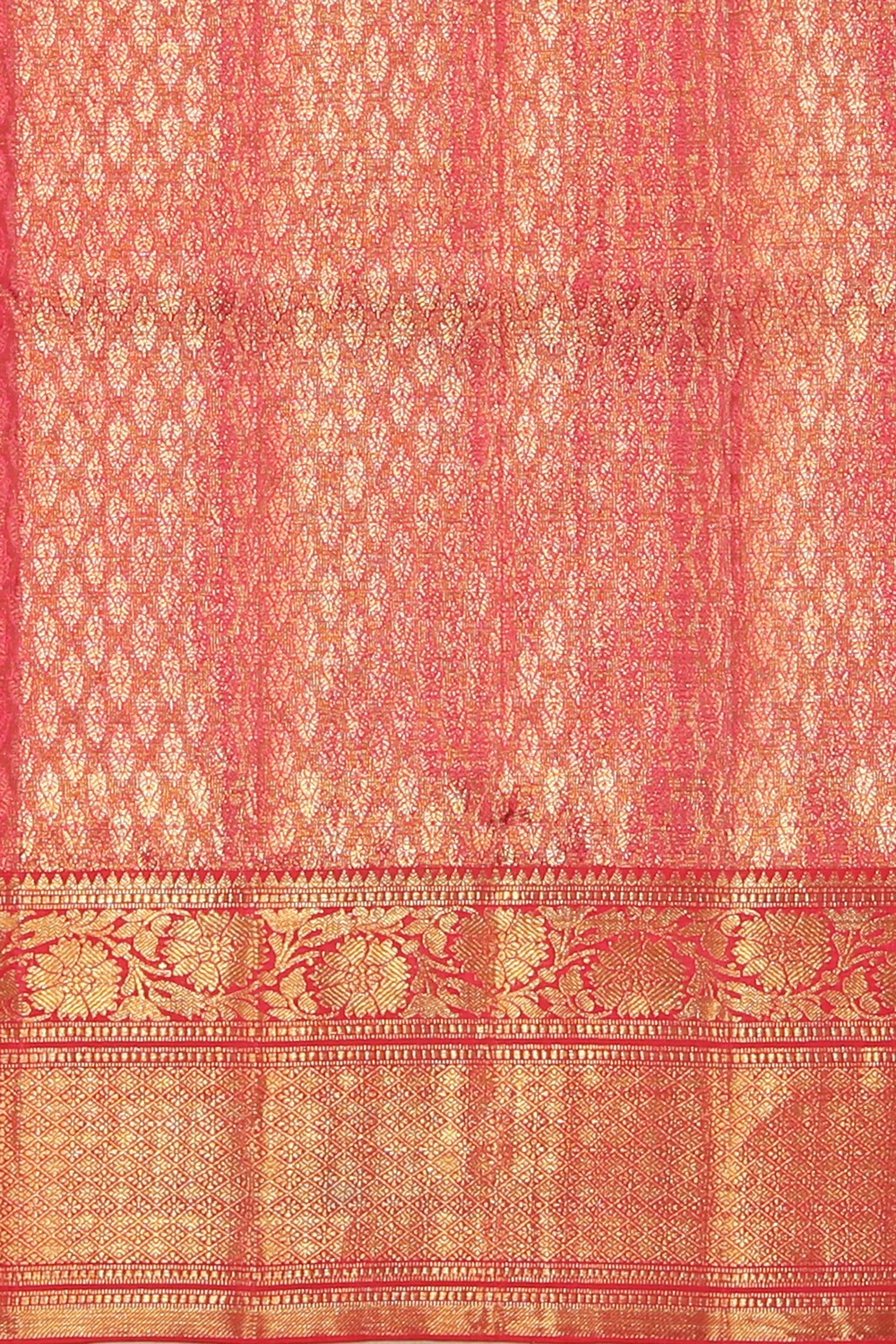 Image of Kanchipuram Silk Brocade Gold Saree